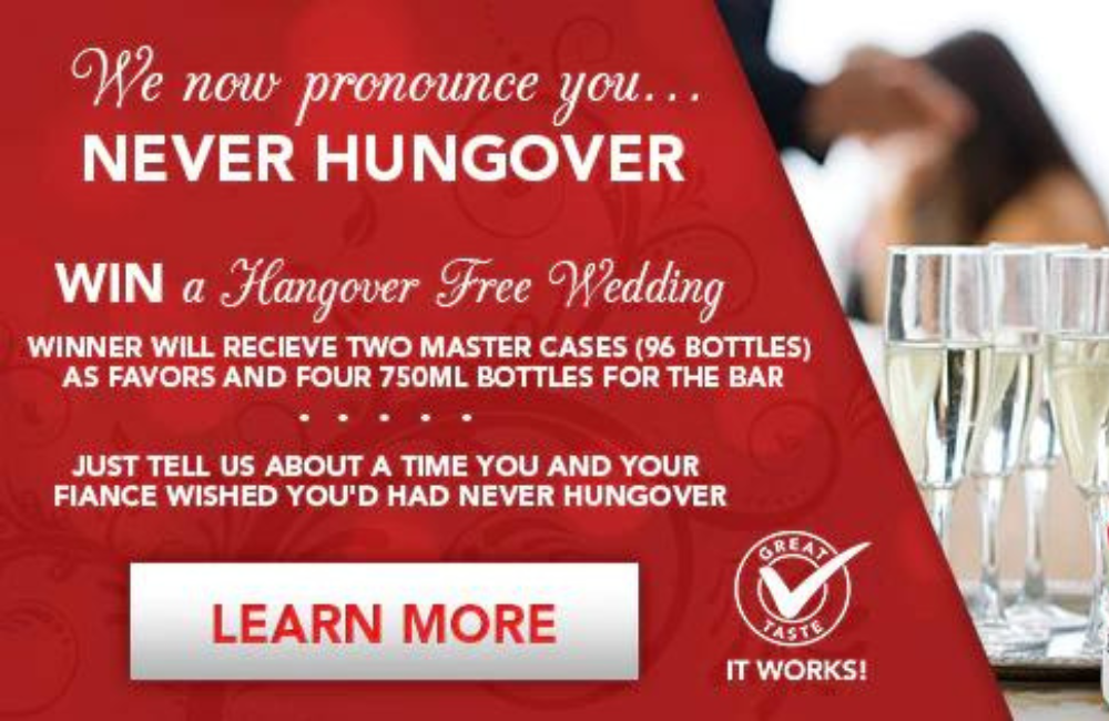 We now pronounce you... Never Hungover!